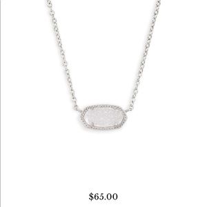 Kendra Scott Silver Pendant Necklace In Drusy